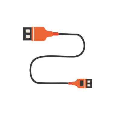 İzole kamera usb simgesi düz tasarım