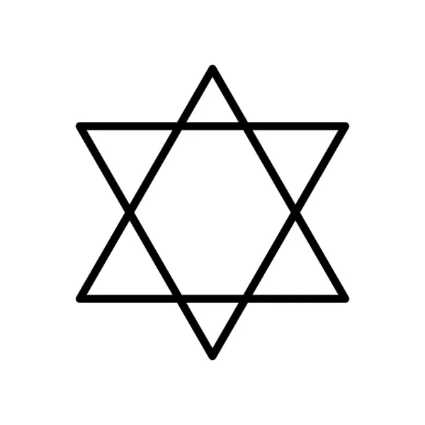 Star six pointed line style icon — Stock vektor