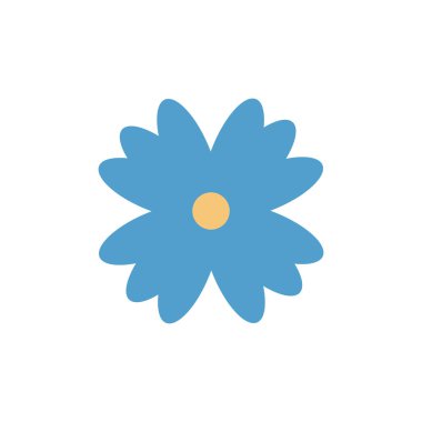 İzole çiçek simgesi düz tasarım