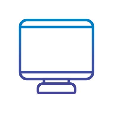 bilgisayar monitörü ofis çizgisi gradyan tasarımı