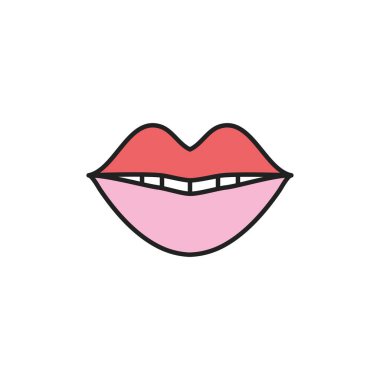 İzole edilmiş ağız ruju dolgu tasarımı