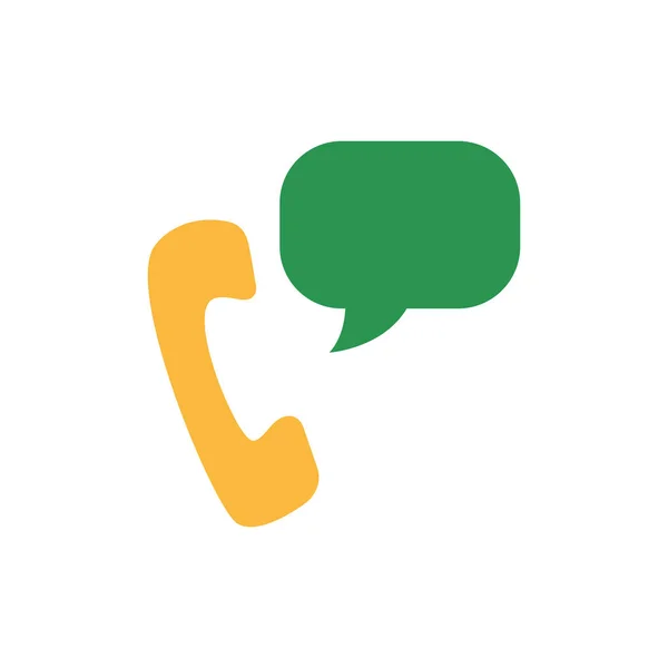 Isolated vintage phone icon flat design — Vector de stock