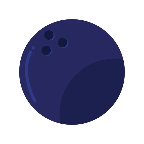 Sport bowling bal platte stijl pictogram — Stockvector