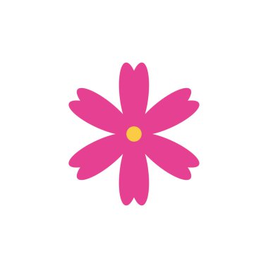 İzole çiçek simgesi düz tasarım