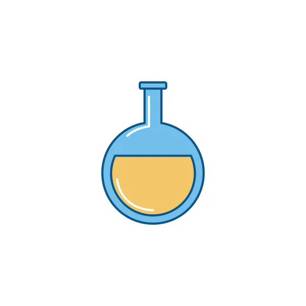 Ícone de frasco de laboratório isolado preenche design —  Vetores de Stock