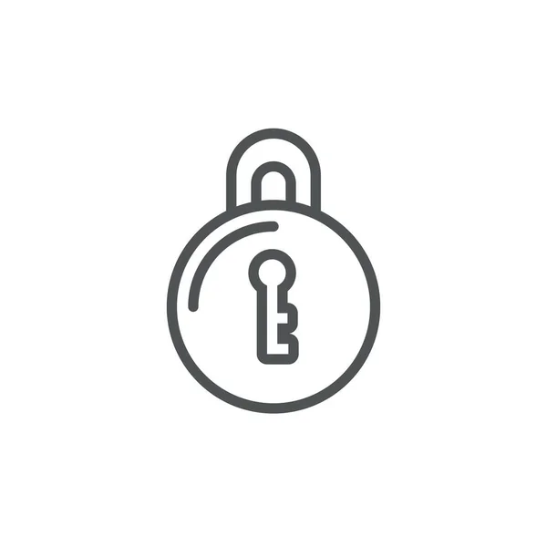 Línea de seguridad de protección de las llaves redondas — Vector de stock