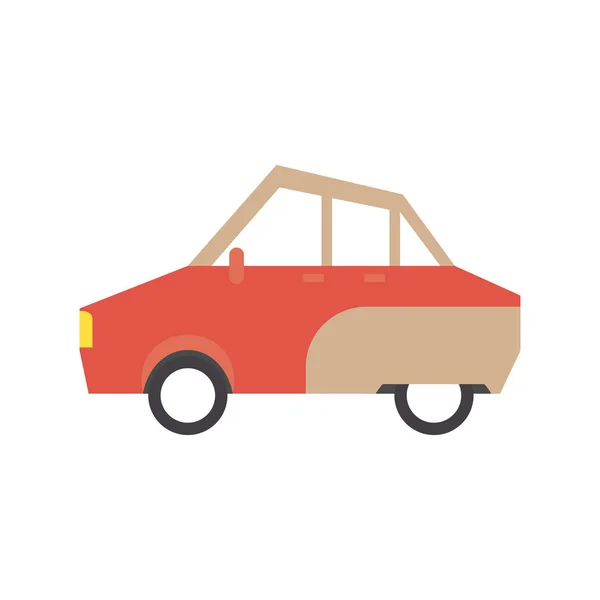 Icône de voiture à design plat isolé — Image vectorielle