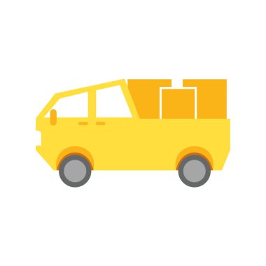 İzole araba simgesi düz tasarım