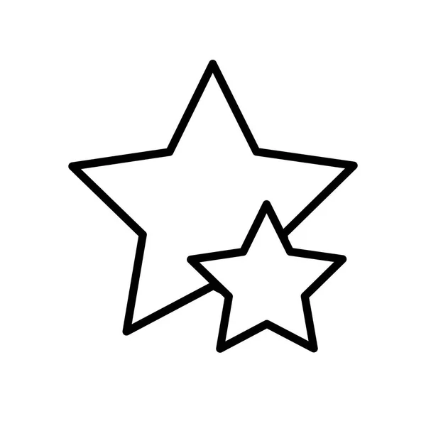 Stars five pointed line style icon — Stock Vector