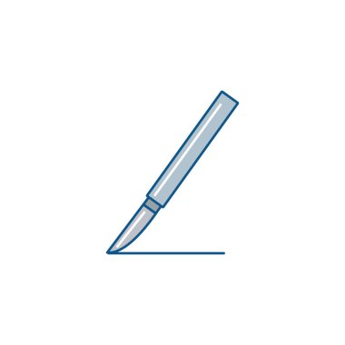 Ayrı tıbbi bıçak ikonu dolgu tasarımı