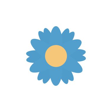 İzole çiçek simgesi düz tasarım