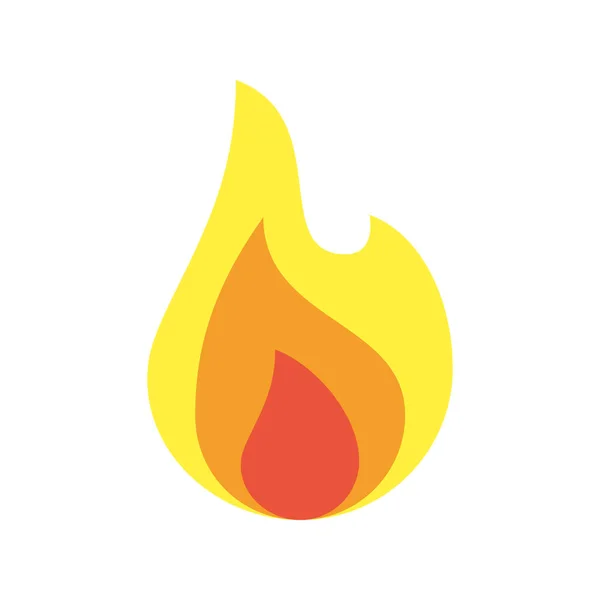 炎のフラットスタイルのアイコン — ストックベクタ