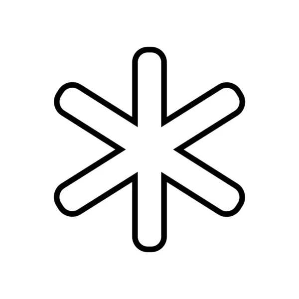 Star six pointed line style icon — Stockový vektor