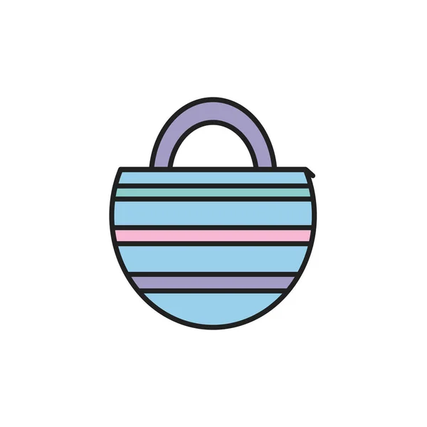 Isolerad handväska ikon fylla design — Stock vektor