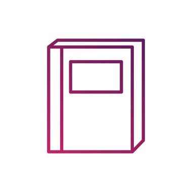 İzole edilmiş kitap gradyan tasarımı