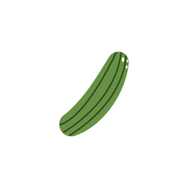 Icono de la madera de pepino vegetal plana — Vector de stock