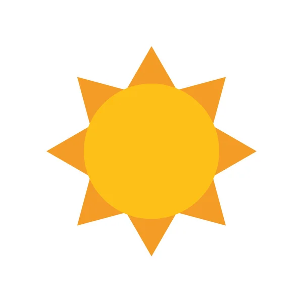 Ήλιο ζεστό επίπεδη στυλ εικονίδιο — Διανυσματικό Αρχείο