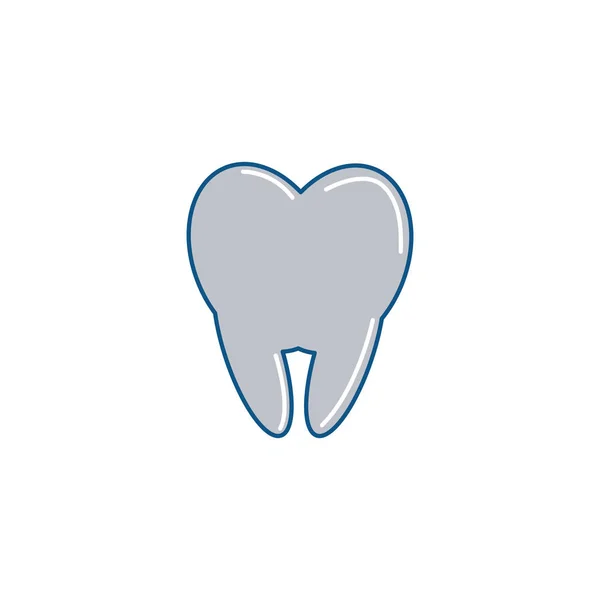 Icona isolata del dente di riempimento design — Vettoriale Stock