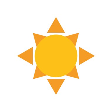 güneş sıcak düz biçim simgesi