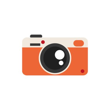 İzole kamera simgesi düz tasarım