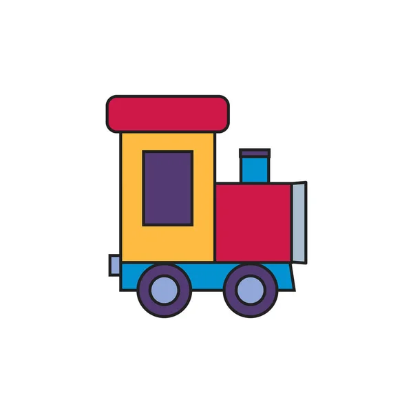 Icône de style train-jouet — Image vectorielle