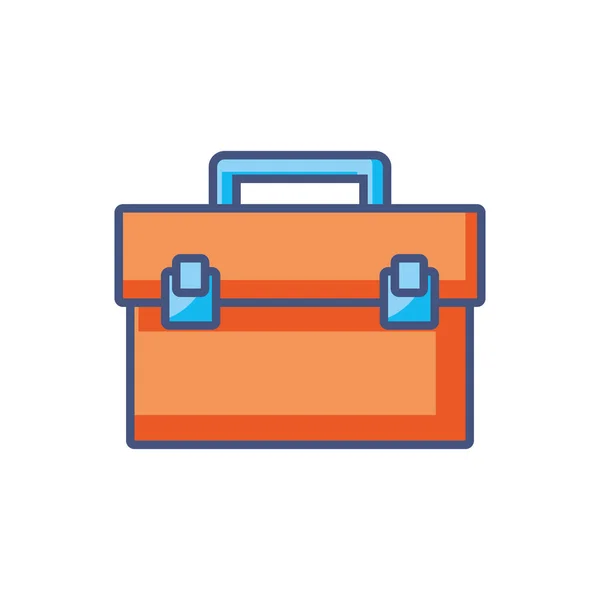 Briefcase equipment research fill style icon — 图库矢量图片