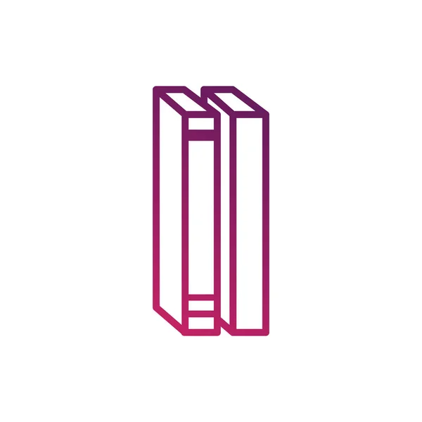 Design gradientu izolovaných knih — Stockový vektor