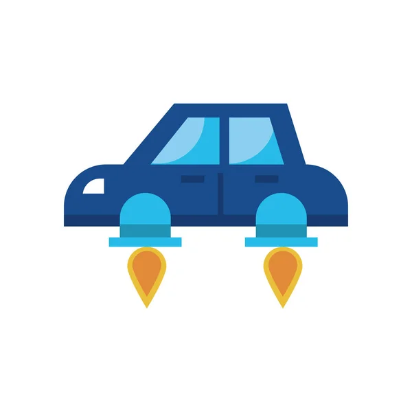 Future car icon flat design — Vetor de Stock