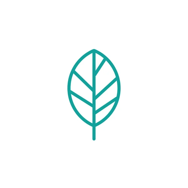 Gebladerte natuur blad pictogram lijn groen — Stockvector