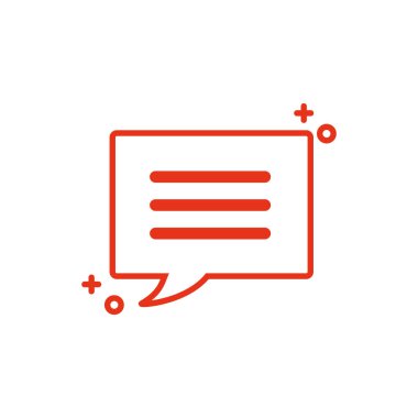 İletişim balonu simgesi çizgi tasarımı