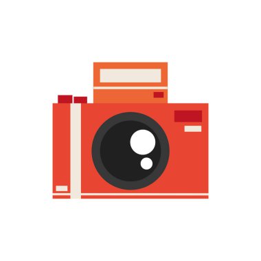 İzole kamera simgesi düz tasarım