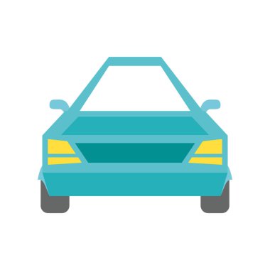 İzole araba simgesi düz tasarım