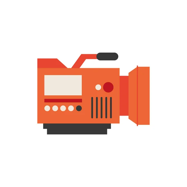 Isolated videocamera icon flat design — Stock Vector