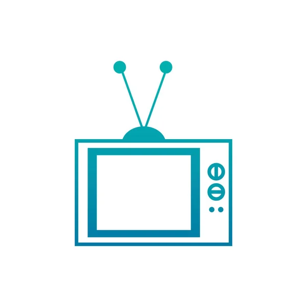 Desain gradien ikon perangkat tv terisolasi - Stok Vektor