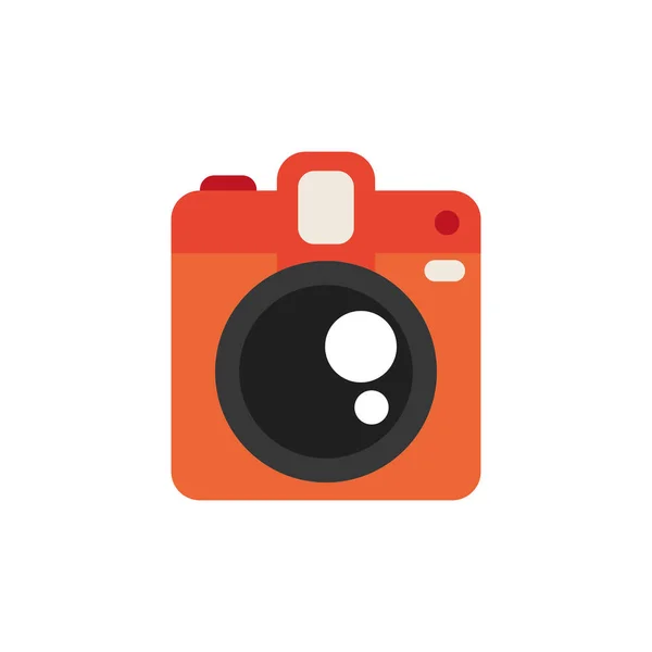 Conception à plat de l'icône de la caméra — Image vectorielle