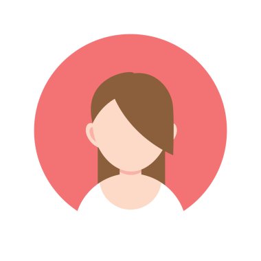 Genç kadın sohbet sanatçısı, düz tasarım ikonu