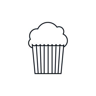 cupcake celebration party line design icon