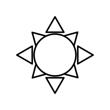 sun hot line style icon