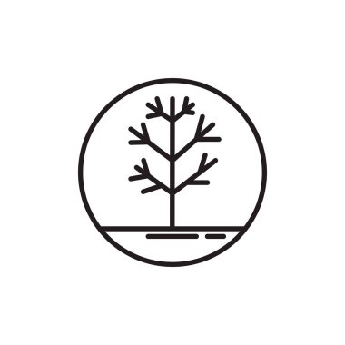 ağaç kuru çizgi biçimi simgesi