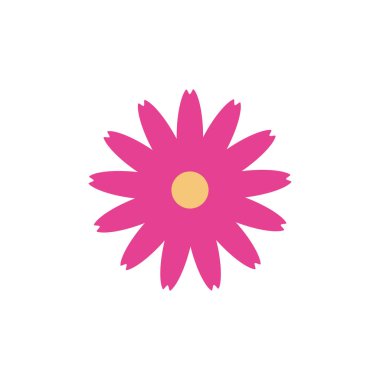 İzole çiçek simgesi düz tasarım