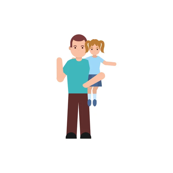 People member family flat image — Stock Vector