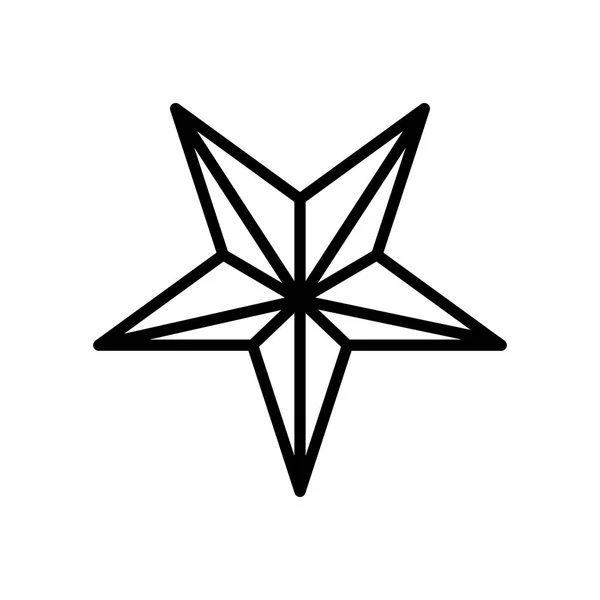 Estrella cinco líneas puntuales icono de estilo — Vector de stock