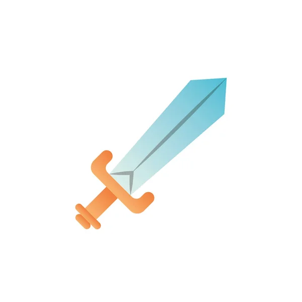 Sword weapon fantasy gradient style — Stockvektor