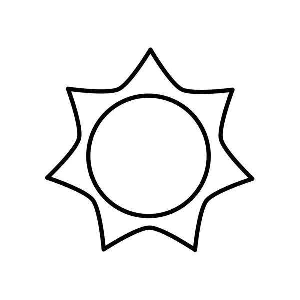 Sun hot line style icon — Stockvector