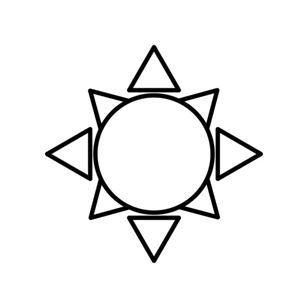 Sun hot line style icon — Stockvector