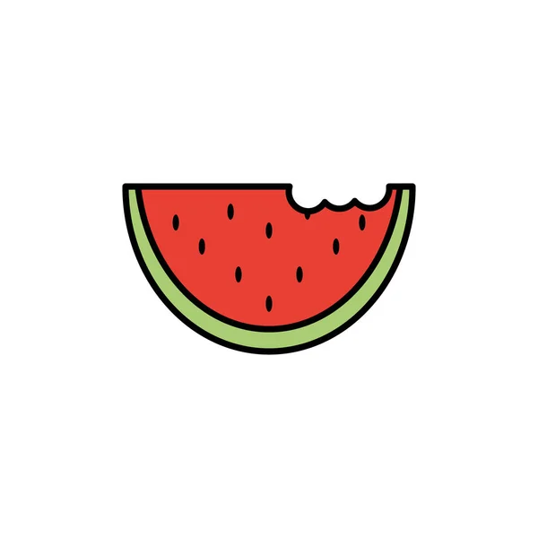 Ícone de melancia isolado preencher design — Vetor de Stock
