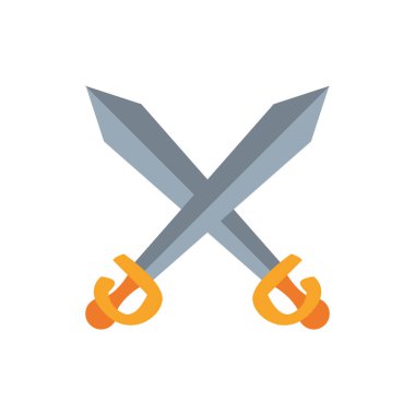 Ortaçağ kılıçları düz stil simgesi