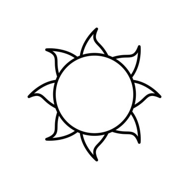 sun hot line style icon