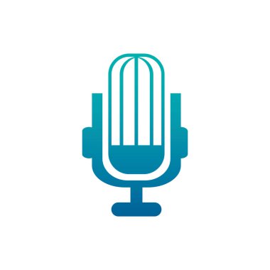 İzole müzik mikrofon gradyan tasarımı