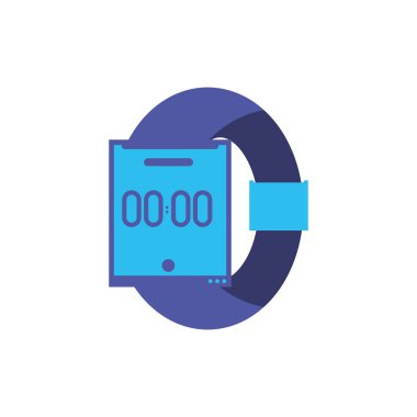 Dijital smartwatch simgesi düz tasarım